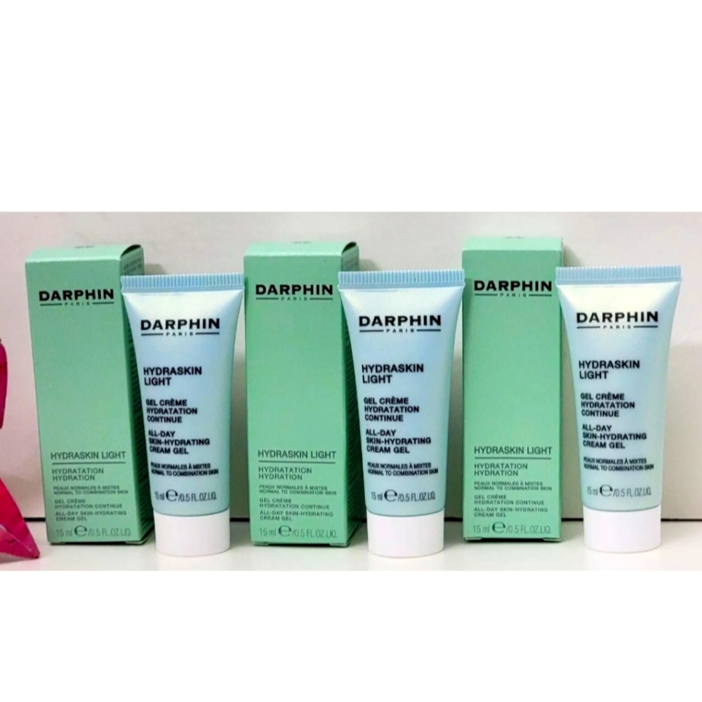 3 pk DARPHIN HYDRASKIN LIGHT HYDRATION ALL DAY SKIN HYDRATING CREAM GEL 0.5 FL